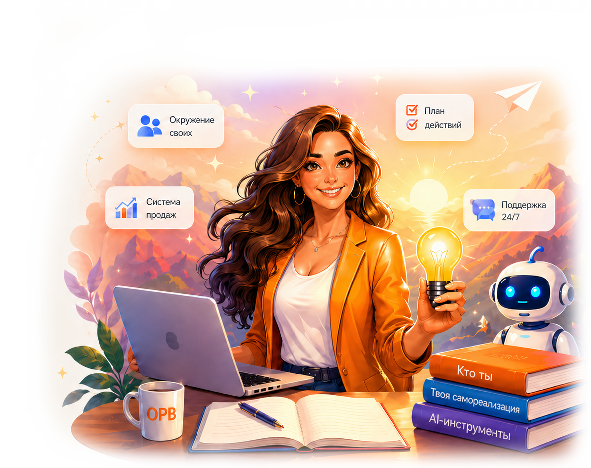 Иллюстрация клуба One Person Business